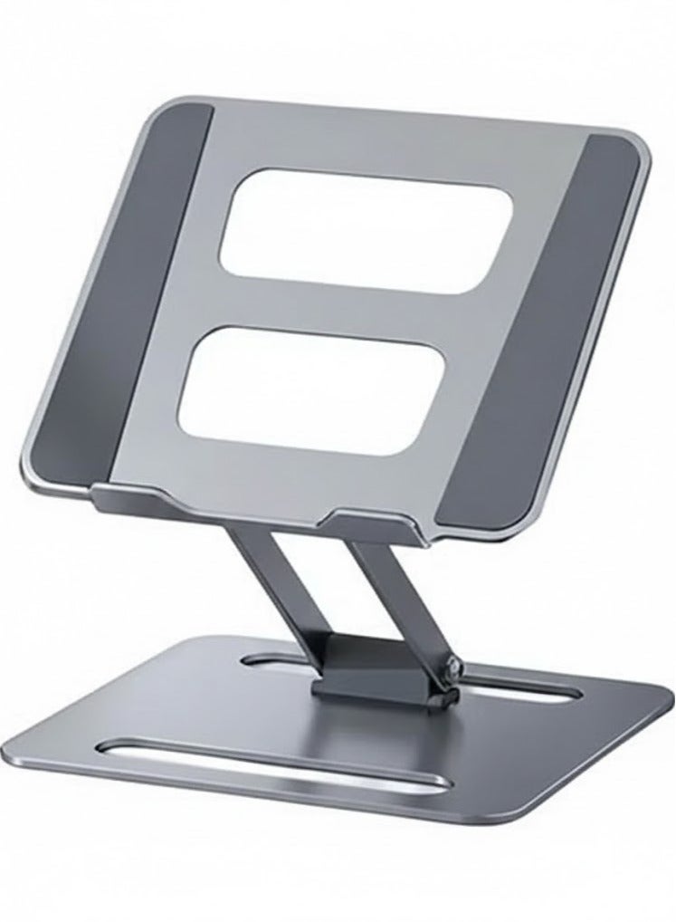 Laptop Stand (A6) 360° Rotatable Notebook Holder Liftable Stand Compatible with Laptop Bracket (gray) - Image 1